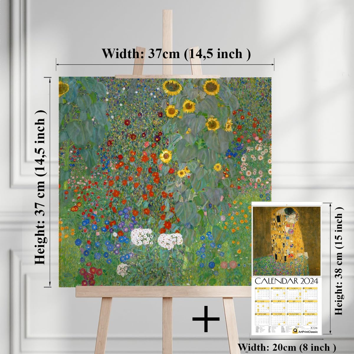 Reproducción Klimt Jardín 37x37 Reproducción Klimt Jardín 37x37